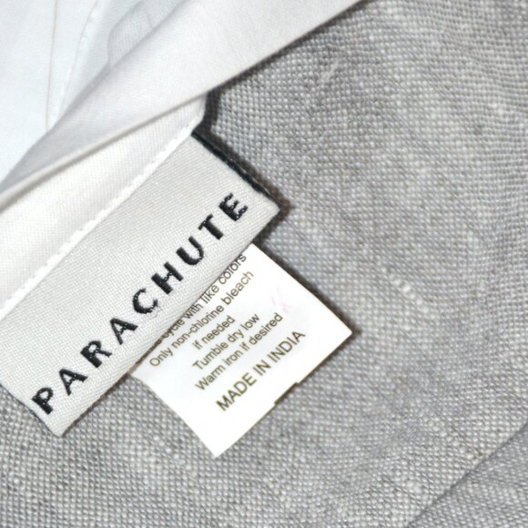 New Parachute HOME 100% Linen Gray Lined Curtain Panel 50"x84" - Picture 2 of 4